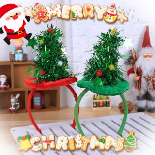 พร้อมส่ง คริ​สต์มา​ส ที่คาดผมต้นคริสต์มาส Christmas Tree Headband