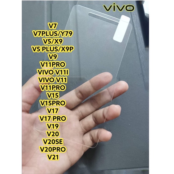 ฟิล์มกระจกแบบใส ไม่เต็มจอ รุ่น VIVO V7/V7plus/v5/V5plus/v9/V11pro/V11i/v11/v15/V15pro/V17/V17pro/V19/V20/V20SE/V20pro