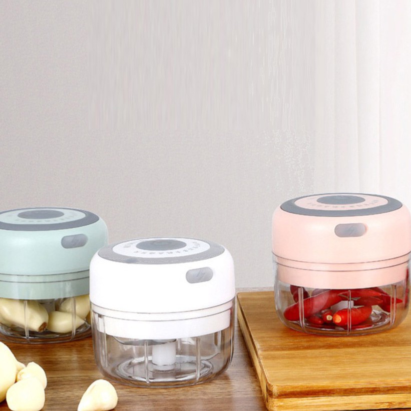เครื่องปั่นกระเทียม A029 มินิไร้สาย เครื่องบ พริก เนื้อสัตว์ ปั่นละเอียด 100ml มี3สี