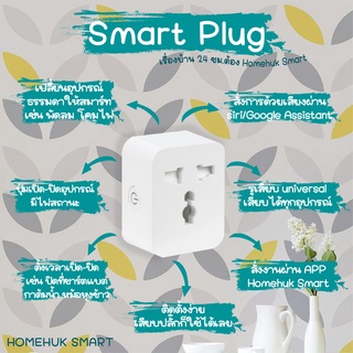 Smart Plug Wi-Fi ปลั๊กอัจฉริยะ สั่งงานผ่านมือถือ รองรับ Siri + Google home รุ่น SM-PLUG1