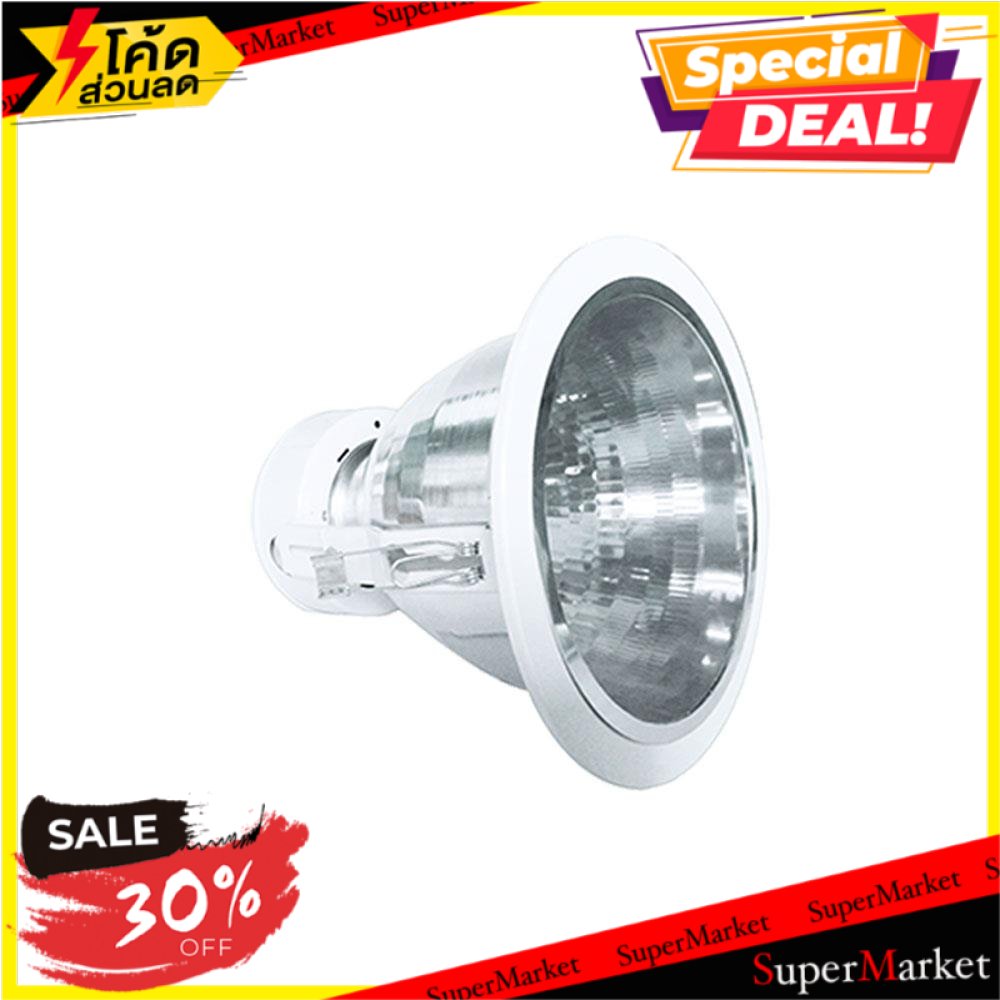 🔥แนะนำ!! โคมไฟดาวน์ไลท์ NAGAS 6นิ้ว โลหะ/อลูมิเนียม สีขาว โคมไฟดาวน์ไลท์ DOWNLIGHT NAGAS 6" METAL/AL