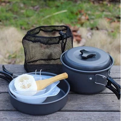 ชุดหม้อสนามแค้มปิ้ง อุปกรณ์แคมป์ปิ้ง ชุดหม้อสนาม 8ใน1 หม้อกะทะ 8-In-1 Mini Outdoor Cooking Picnic ชุดหม้อพกพา SY-200 thumbnail 4