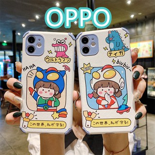 OPPO เคสลายการ์ตูนสำหรับโทรศัพท์รุ่น biubiu A9/A5 2020  A5S A7 A3S A5 ฟรุ๊งฟริ๊งมีขอบกันกล้องลายกลิตเตอ OPPO- #218