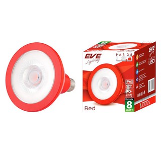 หลอดไฟ LED หลอด LED EVE PAR38 IP65 8 วัตต์ E27 สีแดง หลอดไฟ โคมไฟ หลอดไฟ LED LAMP PAR38 IP65 8W RD E27