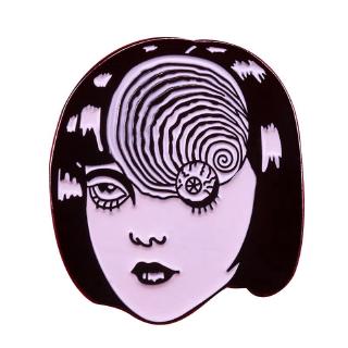 Uzumaki Junji Ito pin gory eyeball brooch Japan horror manga fans gift weird art collection