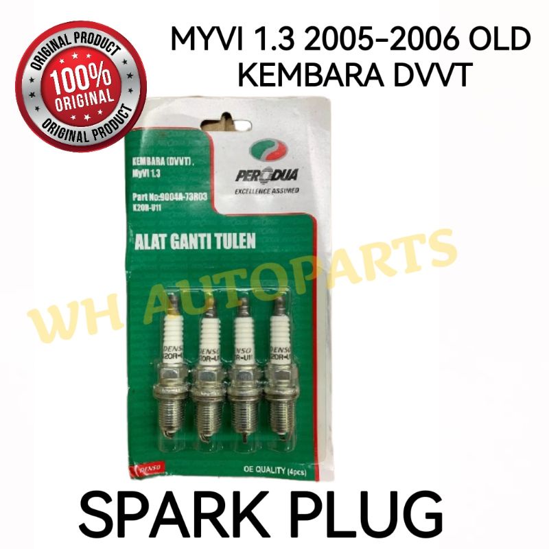 PERODUA MYVI 1.3 2005-2006 OLD KEMBARA DVVT SPARK PLUG (BKR6EY-11)(K20R-U11) 9004A-73R03