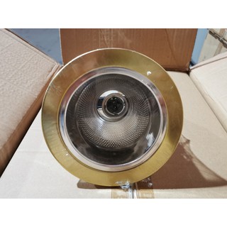 โคมไฟดาวน์ไลท์ Downlight สีทองหน้าเรียบ 4 นิ้ว ทรงกลม/รหัสECM/D99