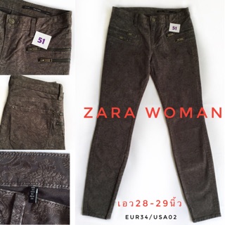 VI~51 👖กางเกงขาเดฟ ZARA WOMAN แบรนเ์เนมแท้มือสองญี่ปุ่น เอว28-29