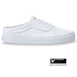 VANS OLD SKOOL MULE WHITE TRUE WHITE SNEAKERS สินค้ามีประกันแท้