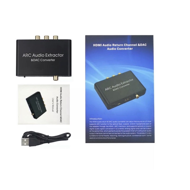HDMI DAC Converter เสียง HDMI ARC RCA อะแดปเตอร์เสียง Optical SPDIF Coaxial 3.5มม.ดิจิตอลเสียง Conveter