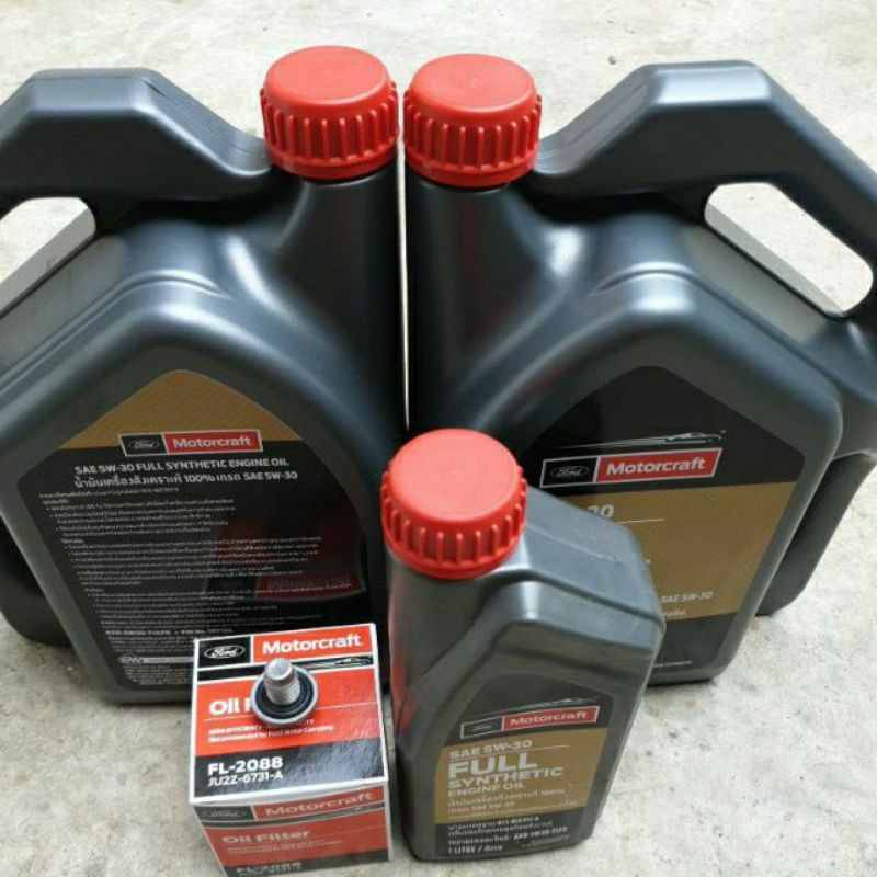 ชุดน้ำมันเครื่อง (Ford Motocraft 5W-30; 9 ลิตร) Ford T6 3.2/ Mazda BT50 Pro 3.2 ระยะเปลี่ยน 15,000 k