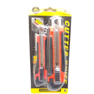 คัตเตอร์ 1 + 1 ด้ามหุ้มยางจับถนัดมือ 2 ขนาด ถูกทุกช็อต.com