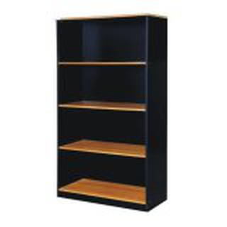 Kshop998 ตู้เอกสารโล่ง 4ชั้น รุ่น TH-2/M - สีดำ/เชอร์รี่