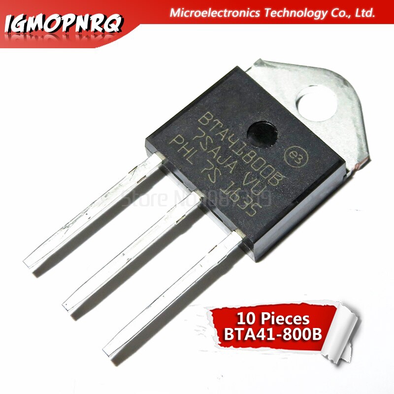 ฟรี BTA41-800B 10 ชิ้นจัดส่ง BTA41800B BTA41-800 BTA41-600B Triacs 40 แอมป์ 800 โวลต์ TO-3P yna8