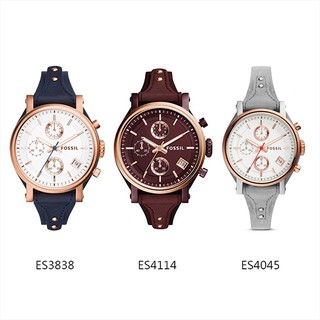 พร้อมสต็อก ！Original Fossil Original Boyfriend Chronograph Leather Women Lady Watch 38MM ES4114  ES3838 ES4045