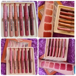 เซตลิป Heng Fang Refreshing Matte Color Set Lip Dream matte color ลิปสติกเซต6แท่ง6สี เนื้อกึ่งแมท