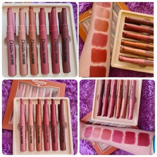 เซตลิป Heng Fang Refreshing Matte Color Set Lip Dream matte color ลิปสติกเซต6แท่ง6สี เนื้อกึ่งแมท