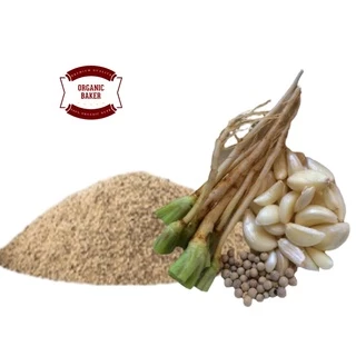 ผงสามเกลอ สามเกลอ จากเครื่องเทศ 100% ไม่มีแป้ง (กระเทียม,พริกไทย,รากผักชี) ใช้ปรุงอาหาร หมักเนื้อสัตว์ หอมมาก คีโตทานได้