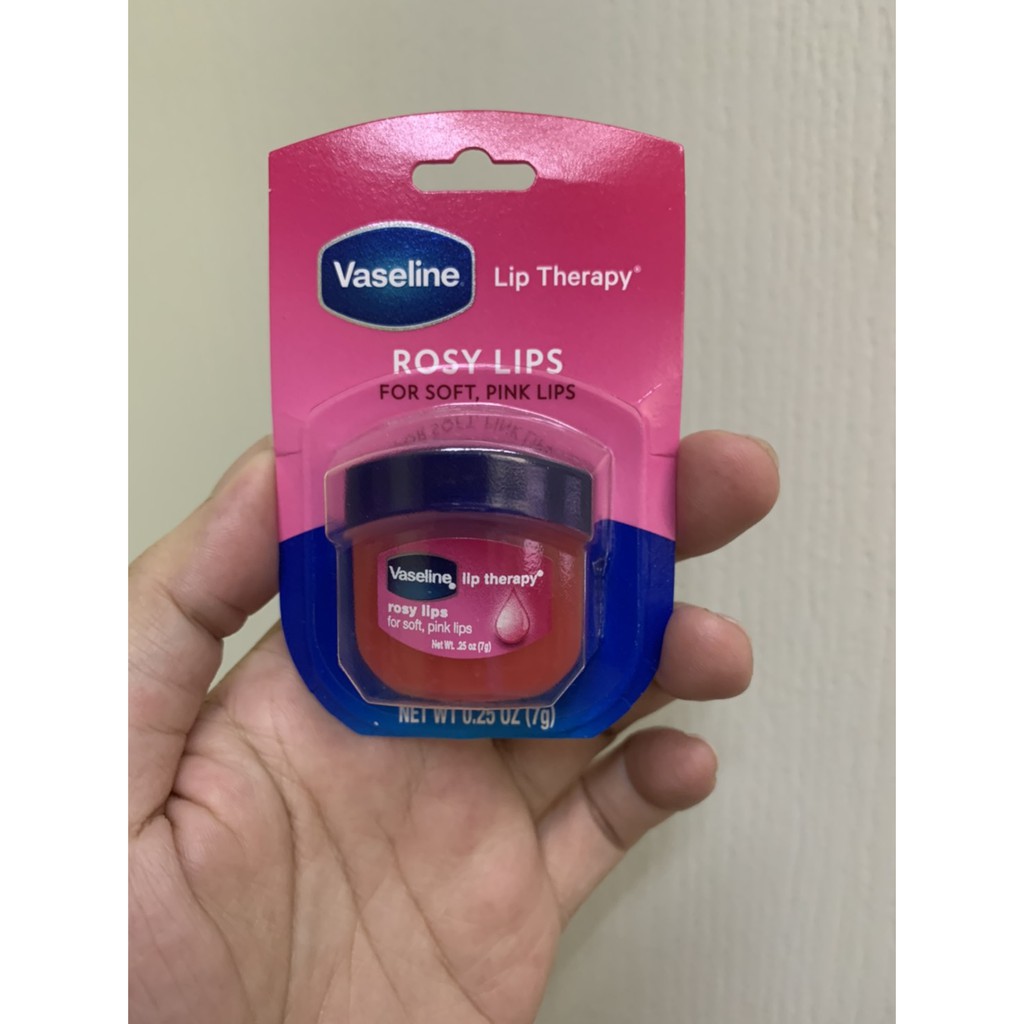 Vaseline Lip Therapy Rosy Lips 7g.ลิปบำรุงสำหรับทาปากโดยเฉพาะ สีชมพูระเรื่อดูมีสุขภาพดี