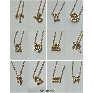 [all silver 925] hoo.stores Zodiac Pendant Necklace (18k gold plated) สร้อยคอ12ราศี สร้อยคอเงินแท้s925 สร้อยทอง สร้อยคอ