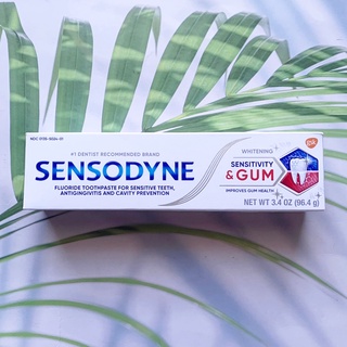 (Sensodyne®) Sensitivity &amp; Gum Whitening Toothpaste Improves Gum Health 96.4 g เซ็นโซดายน์ ยาสีฟัน