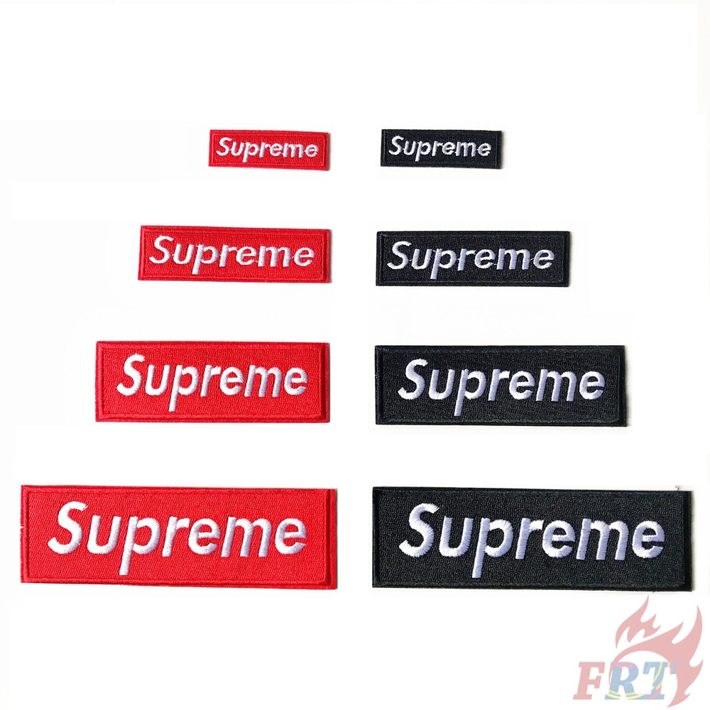แพทช์ปักผ้าลายโลโก้ 1 ชิ้น（ Fashion Brand Logo 2.4.2 - Supreme Patch ）