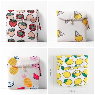 กระเป๋าผ้า *พร้อมส่ง 4 ลาย* -กระเป๋าใส่ของจุกจิก ใส่ผ้าอนามัย ลายน่ารัก