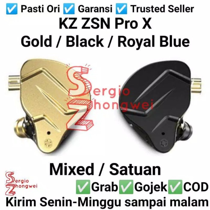 Kz ZSN PRO X REPLACEMENT Unit ขวาซ้ายหรือสีผสมคู่