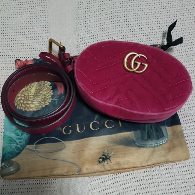 Gucci Velvet Belt Bag size 85
