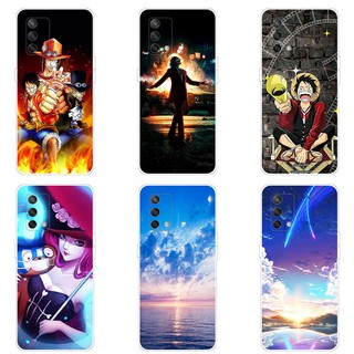 Soft Case OPPO A74 4G ปลอกซิลิโคน OPPO A74 5G A 74 Casing TPU Animated Painted Back Cover "