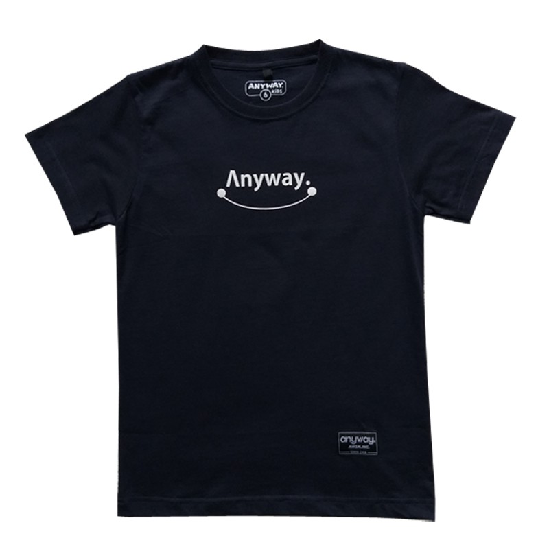 Anyway Kids เสื้อยืด "Anyway" สีดํา 051