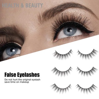 Health &amp; beauty 3 Pairs Makeup Reusable False Eyelashes Natural Thickening Curling