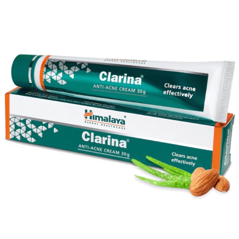 Clarina 30 กรัม ครีมทาสิวกล่องเขียว