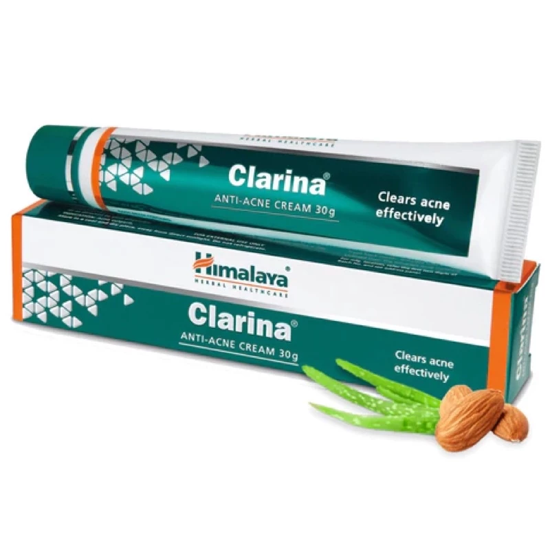 Clarina 30 กรัม ครีมทาสิวกล่องเขียว