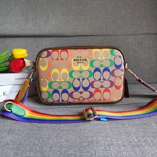 Coach Jamie Camera Bag In Rainbow Signature Canvas(CA175)