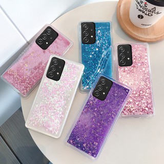 เคสโทรศัพท์ใสประดับกลิตเตอร์สําหรับ Samsung Galaxy A32 A52 A72 2021