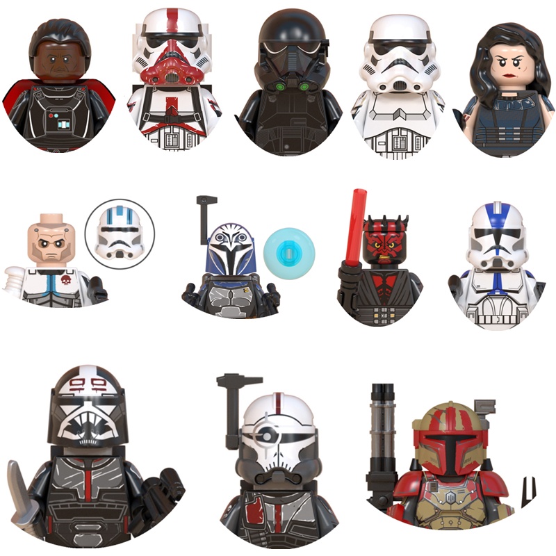 Mandalorian Action Figure Wars Building Block Jango Boba Fett Grogu