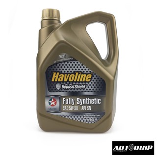 CALTEX น้ำมันเครื่อง Havoline Fully Synthetic 5W-30 4 ลิตร สำหรับเครื่องยนต์เบนซิล และ ดีเซล