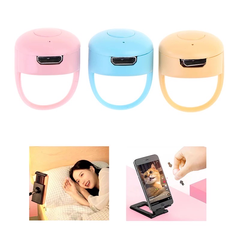 บลูทูธ Bluetooth แหวนเลื่อนวิดีโอ รีโมทบลูทูธ Bluetooth remote control ring ราคา ถูกที่สุด ดีลบีเคเค
