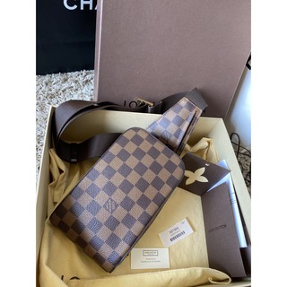 Used like new Louis Vuitton Damier Geronimos คาดอก  DC:16