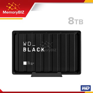 WD BLACK D10 Game Drive HDD 8TB ฮาร์ดดิสก์พกพา Micro B (WDBA3P0080HBK-SESN) ความเร็วอ่าน 250 MB/s ประกัน Synnex 3 ปี