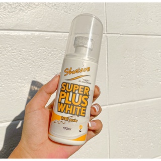 Super Plus White ปากกาแก้ยางเหลืองแบบหัวป้ายแก้รองเท้าเหลืองคืนความขาวให้ขอบรองเท้า 100 Ml.Shvcare