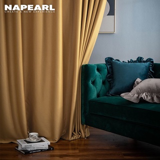 Napearl ผ้าม่านทึบแสง สีพื้น สไตล์นอร์ดิก หรูหรา 80% สําหรับหน้าต่าง