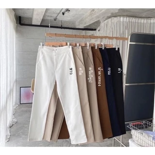 🧸7ส่วนผ้าดับเบิ้ล ซิปหน้าตะขอกางเกงทรงรัดรูป ขากระบอกเล็กกึ่งเดฟ ทรงสวยมาก🤩🤩/