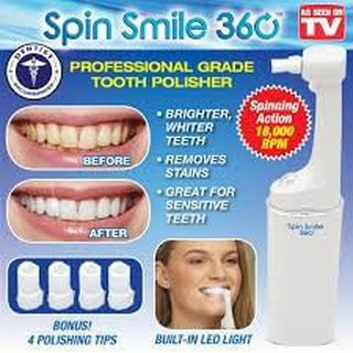 Spin smile 360 เครื่องขัดฟันขาวขจัดคราบฟัน ฟันเหลืองจากคราบชากาแฟ