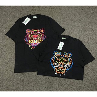 เสื้อยืดลําลองสําหรับผู้ชายแขนสั้นคอกลมพิมพ์ลาย KENZO TIGER FACE 2