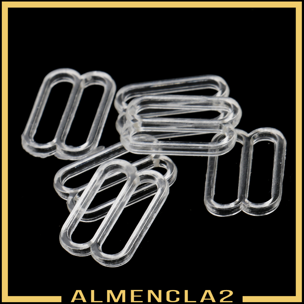 [ALMENCLA2] คลิปตะขอ 8 มม. สีใส สําหรับคล้องชุดชั้นใน 100 ชิ้น