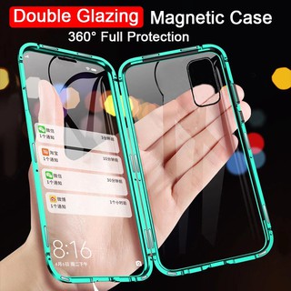 เคสแม่เหล็ก สองด้าน เคสประกบแม่เหล็ก Oppo A96 A76 OppoA96 เคสฝาพับ เคสประกบเคส Full Glass Magnetic Case Cover