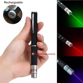เลเซอร์ laser บรรยาย แสงสีแดง เขียว น้ำเงินม่วง ใช้ถ่าน AAA 2ก้อน & แบบชาร์จได้ rechargeable micro usb เลเซอร์พอยน์เตอร์