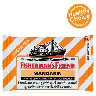 🔥HOT🔥 ฟิชเชอร์แมนส์ เฟรนด์ ลูกอมปราศจากน้ำตาลกลิ่นสไปซี่แมนดาริน 25กรัม Fishermans Friend, Sugar-Free Candy, Spicy Mand